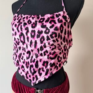 Forever 21 Pink and Black Leopard Camisole